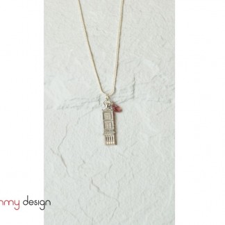 Hanoi house necklace with tourmaline